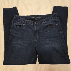 Sz 16 OLD NAVY Rockstar Midrise Skinny Dark Wash Jeans